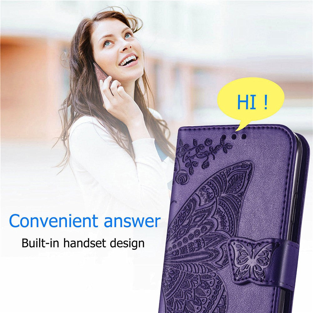 For Xiaomi 14 Ultra PU Leather Case Imprint Butterfly Flower Phone Cover