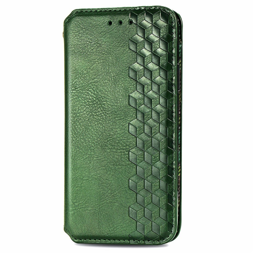 Til Samsung Galaxy A05 4G PU-lædercover, pung-etui med rombeaftryk og stander