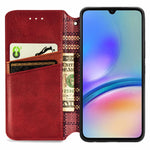 For Samsung Galaxy A05s 4G PU Leather Case Rhombus Imprint Wallet Stand Phone Cover