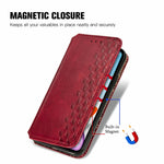 For Samsung Galaxy A05s 4G PU Leather Case Rhombus Imprint Wallet Stand Phone Cover