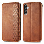 For Samsung Galaxy A05s 4G PU Leather Case Rhombus Imprint Wallet Stand Phone Cover