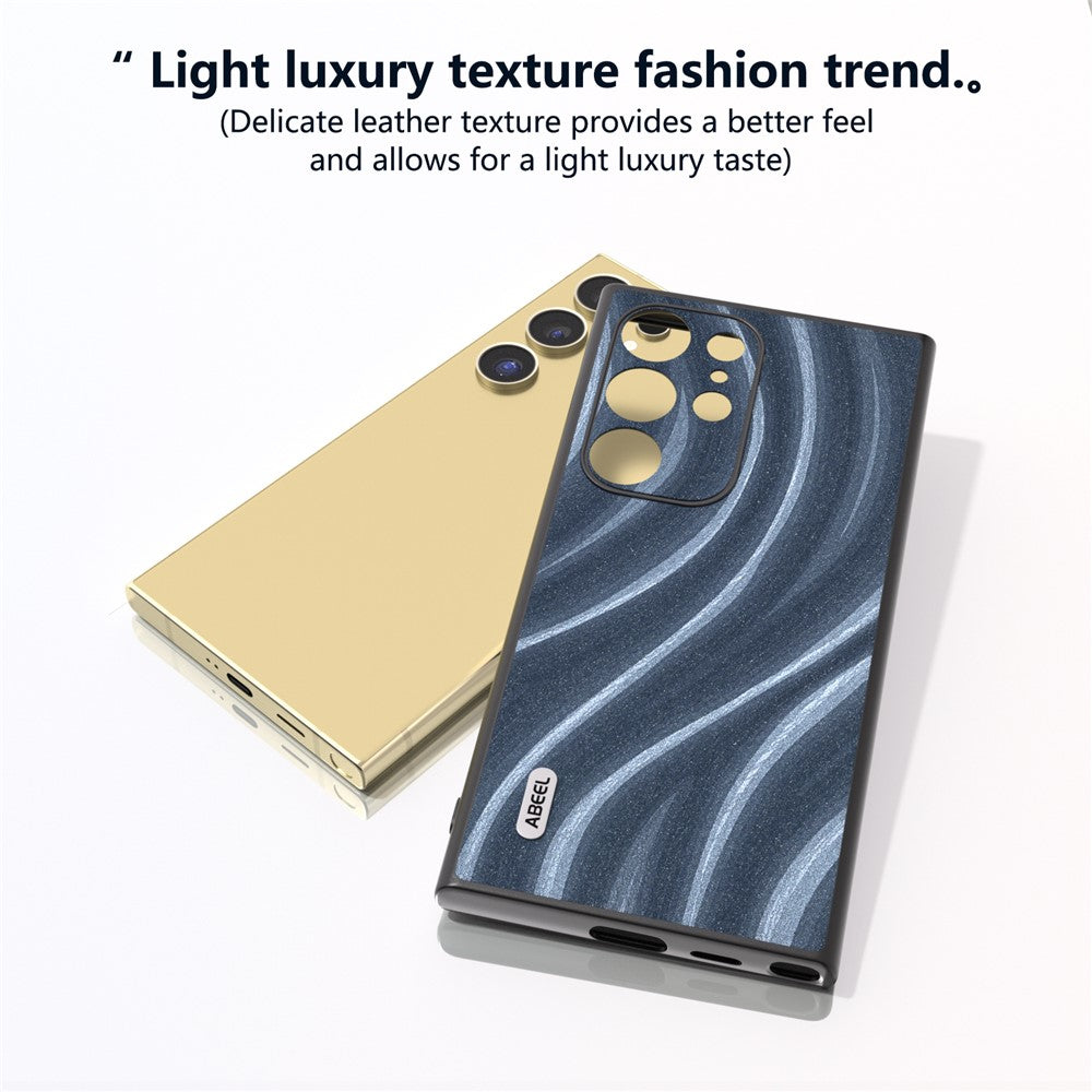 ABEEL til Samsung Galaxy S24 Ultra Cover Milky Way Series PU Læder + PC + TPU Telefon Bagcover