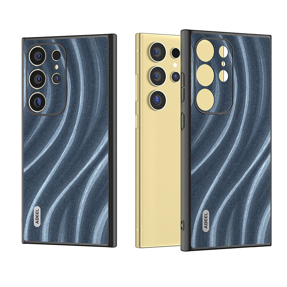 ABEEL til Samsung Galaxy S24 Ultra Cover Milky Way Series PU Læder + PC + TPU Telefon Bagcover
