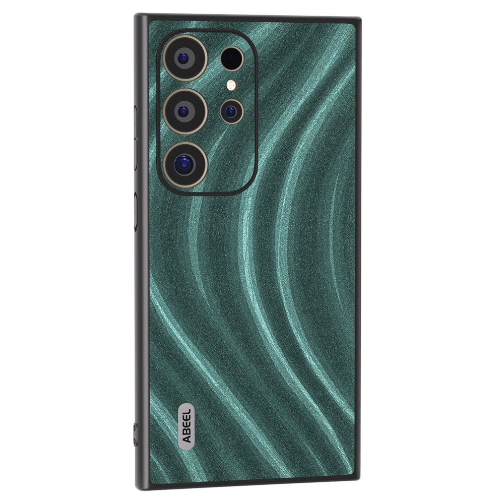 ABEEL til Samsung Galaxy S24 Ultra Cover Milky Way Series PU Læder + PC + TPU Telefon Bagcover