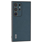 ABEEL For Samsung Galaxy S24 Ultra Case Cowhide Leather Soft TPU Hard PC Hybrid Phone Cover