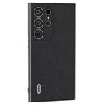 ABEEL For Samsung Galaxy S24 Ultra Case Cowhide Leather Soft TPU Hard PC Hybrid Phone Cover