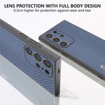 ABEEL For Samsung Galaxy S24 Ultra Case Carbon Fiber Texture PU Leather+PC+TPU Cell Phone Cover