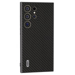 ABEEL For Samsung Galaxy S24 Ultra Case Carbon Fiber Texture PU Leather+PC+TPU Cell Phone Cover