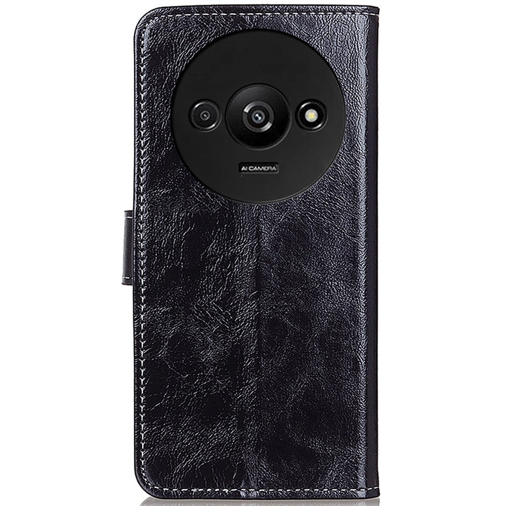 For Xiaomi Redmi A3 / Poco C61 4G PU Leather Case Cell Phone Back Cover Retro Phone Shell