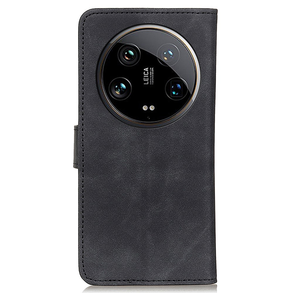 KHAZNEH For Xiaomi 14 Ultra Case Retro PU Leather Wallet Bump Proof Phone Cover