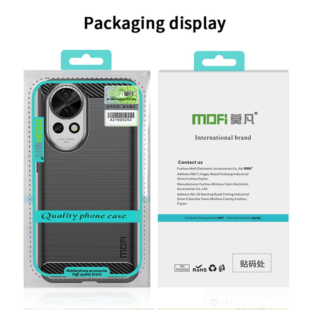 MOFI JK TPU Series-1 För Huawei Nova 12 5G mobilskal Borstat Stötdämpande Skal