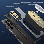 For Samsung Galaxy S22 Ultra 5G Case Graphene Heat Dissipation Phone Case with Aromatherapy Tablet