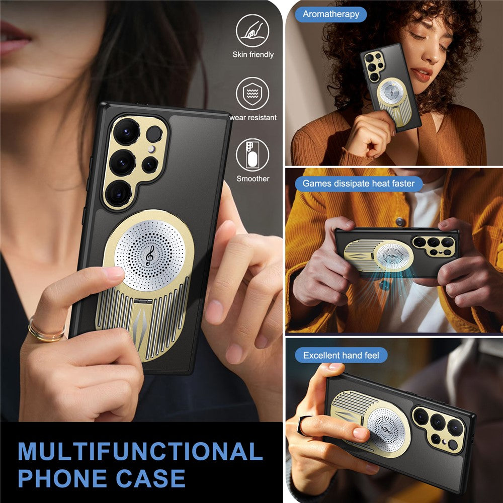 For Samsung Galaxy S22 Ultra 5G Case Graphene Heat Dissipation Phone Case with Aromatherapy Tablet