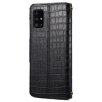 Til Samsung Galaxy A51 4G SM-A515 Pung Etui i PU Læder med Krokodillemønster Telefoncover