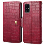 Til Samsung Galaxy A51 4G SM-A515 Pung Etui i PU Læder med Krokodillemønster Telefoncover