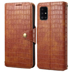 Til Samsung Galaxy A51 4G SM-A515 Pung Etui i PU Læder med Krokodillemønster Telefoncover