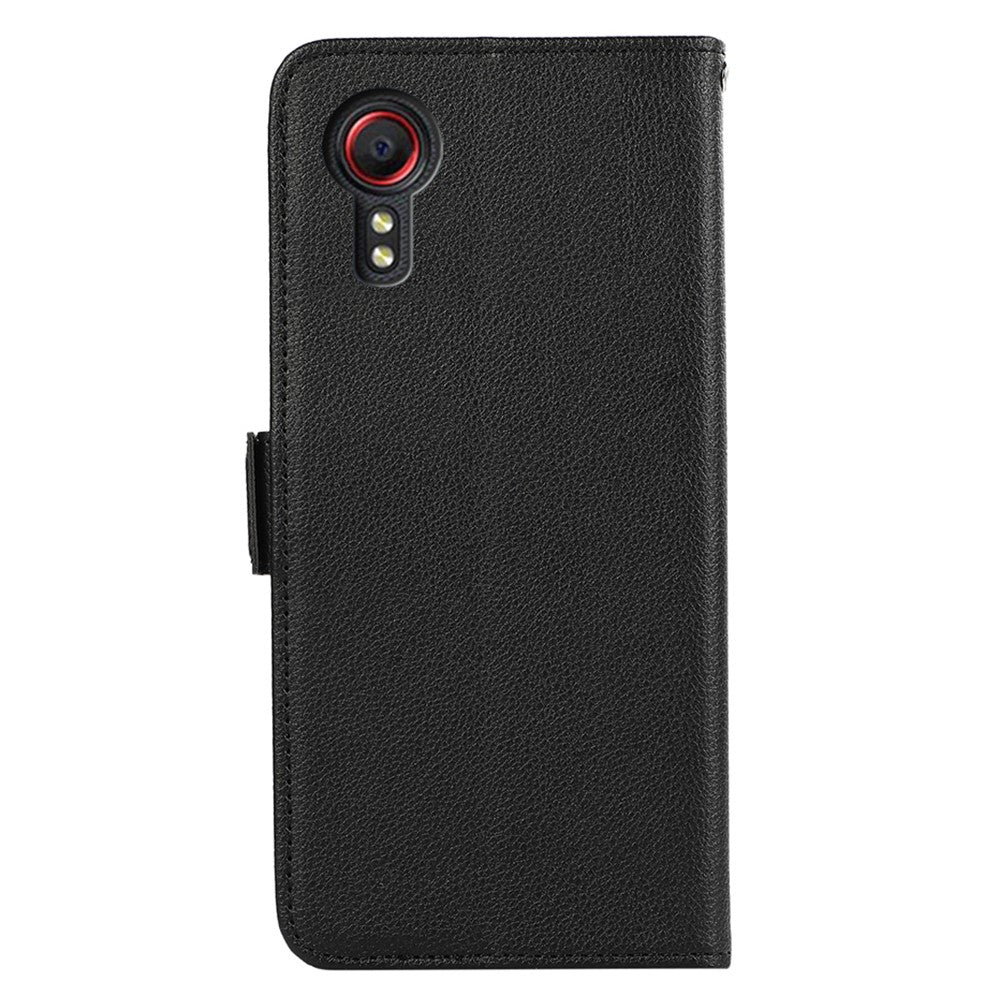 ABEEL For Samsung Galaxy Xcover7 Case RFID Blocking PU Leather Phone Cover Adjustable Stand