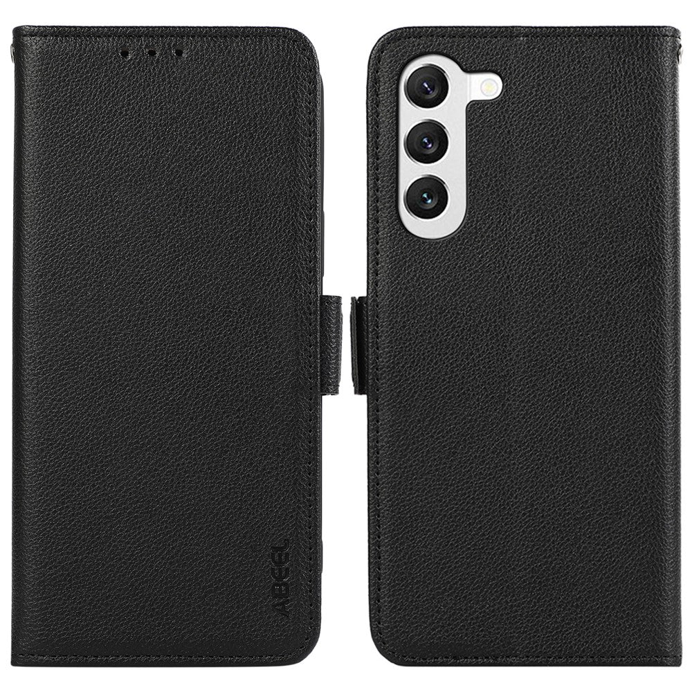 ABEEL Til Samsung Galaxy S23+ Cover PU Læder RFID Blokerende Telefoncover med Kortlomme