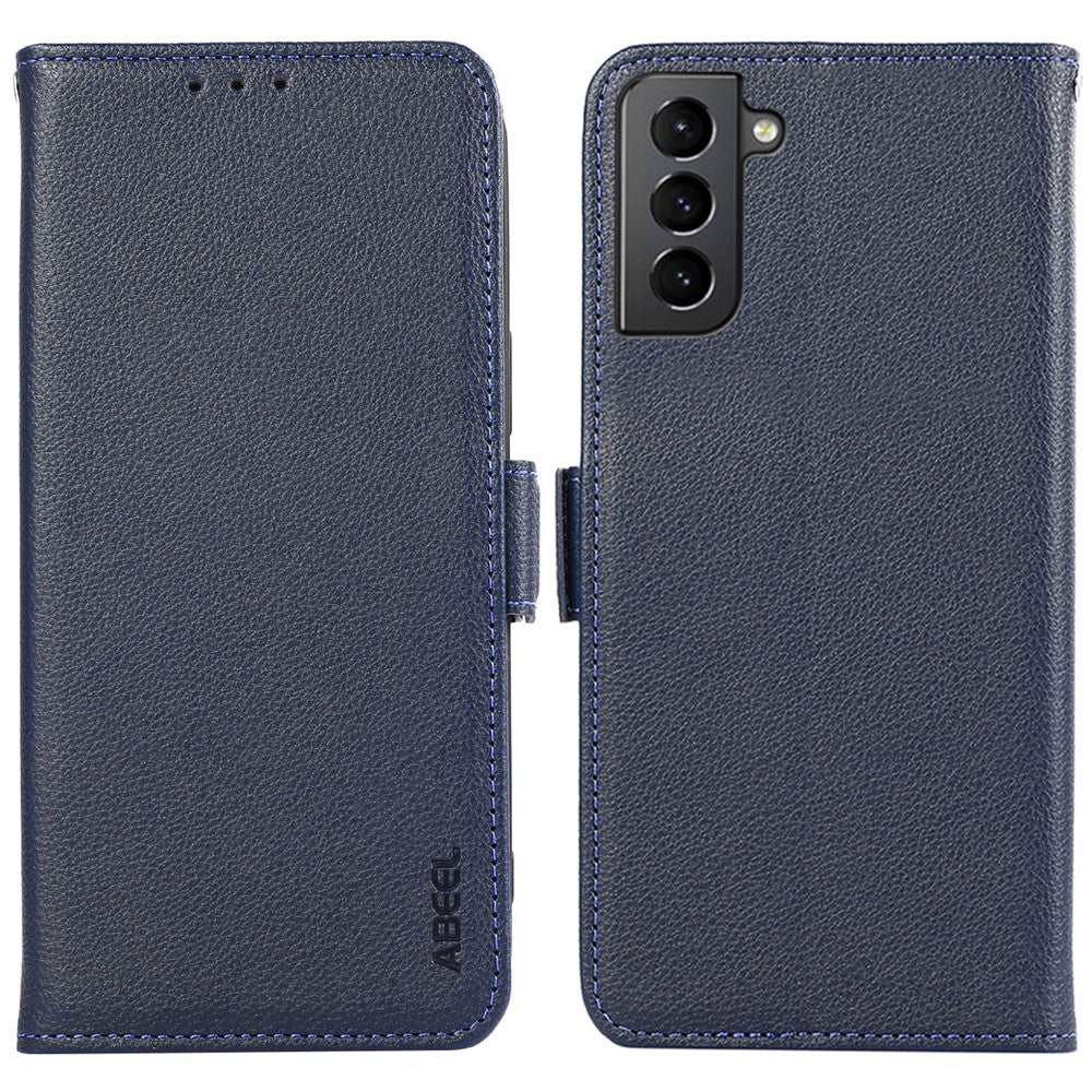 ABEEL For Samsung Galaxy S21 5G / 4G Wallet Case RFID Blocking PU Leather Phone Cover
