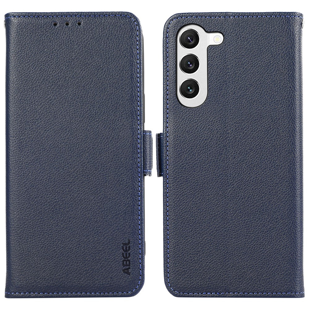 ABEEL Til Samsung Galaxy S22 5G Cover Litchi Tekstur RFID Blokerende Telefonlædercover