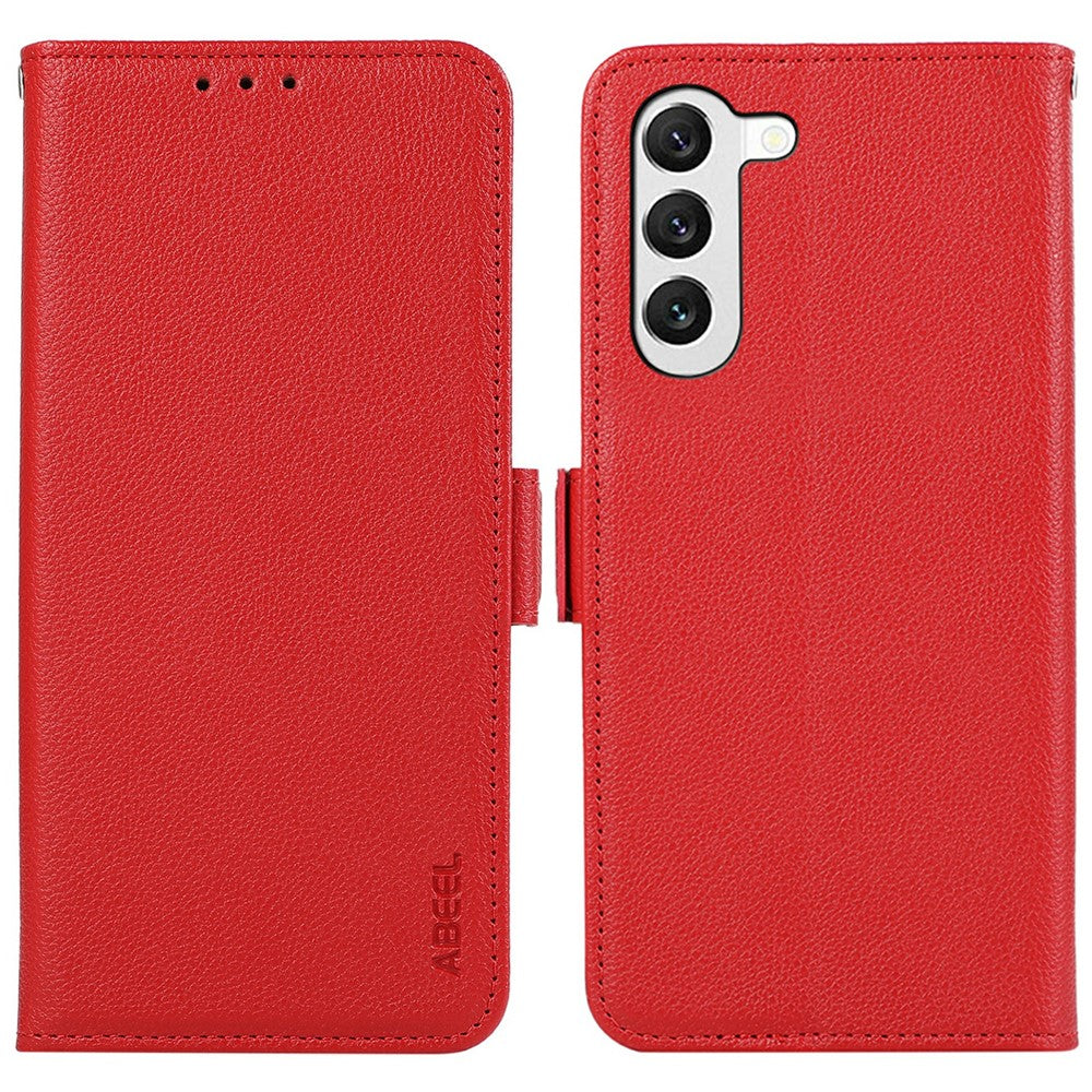 ABEEL Til Samsung Galaxy S22 5G Cover Litchi Tekstur RFID Blokerende Telefonlædercover