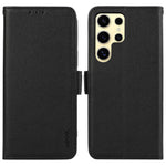 ABEEL til Samsung Galaxy S24 Ultra Cover Litchi Tekstur Læder RFID Blokerende Telefoncover
