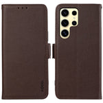 ABEEL til Samsung Galaxy S24 Ultra Cover Litchi Tekstur Læder RFID Blokerende Telefoncover