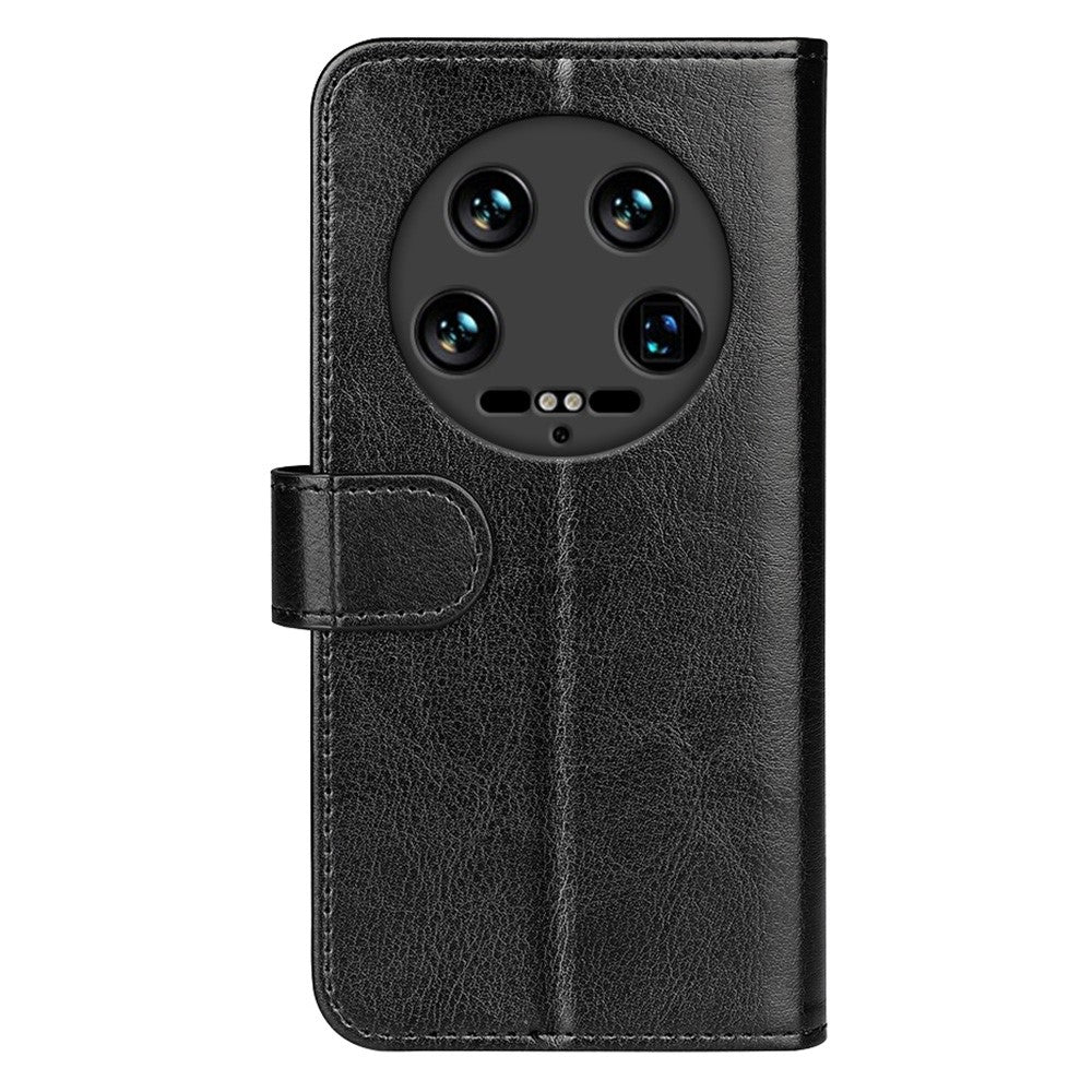 For Xiaomi 14 Ultra Case TPU+PU Leather Phone Protective Flip Cover Crazy Horse Texture