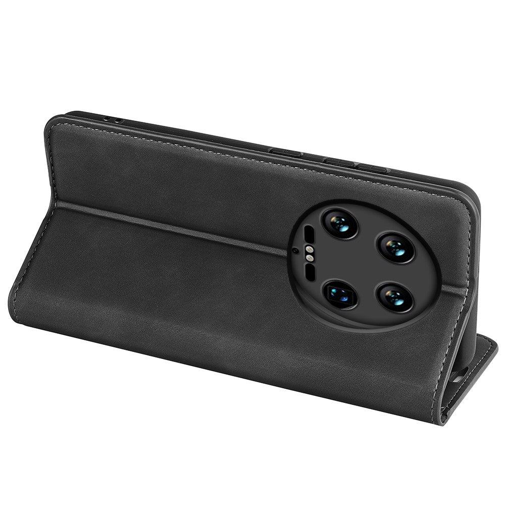 Xiaomi 14 Ultra-skal i PU-läder, plånboksfodral med magnetiskt skydd, mobilskal