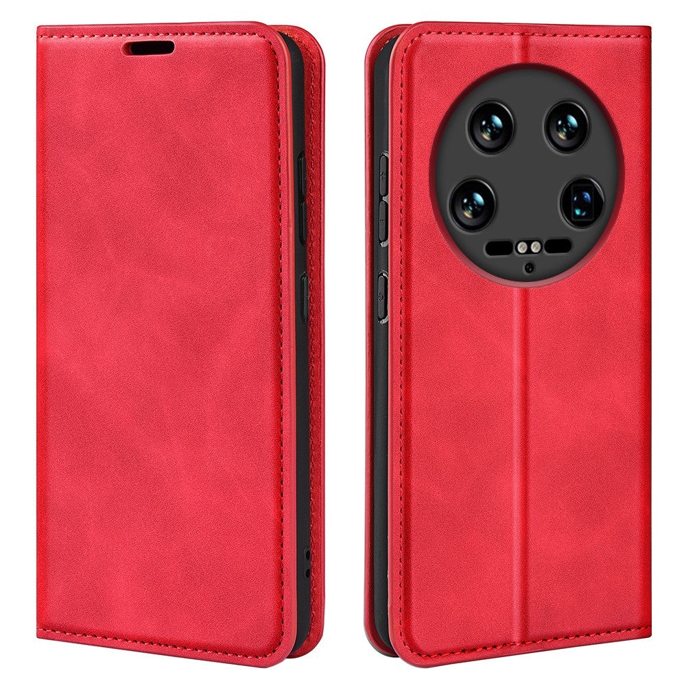 Xiaomi 14 Ultra-skal i PU-läder, plånboksfodral med magnetiskt skydd, mobilskal
