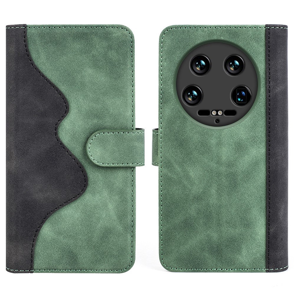For Xiaomi 14 Ultra Wallet Phone Case PU Leather Color Splicing Leather Flip Cover