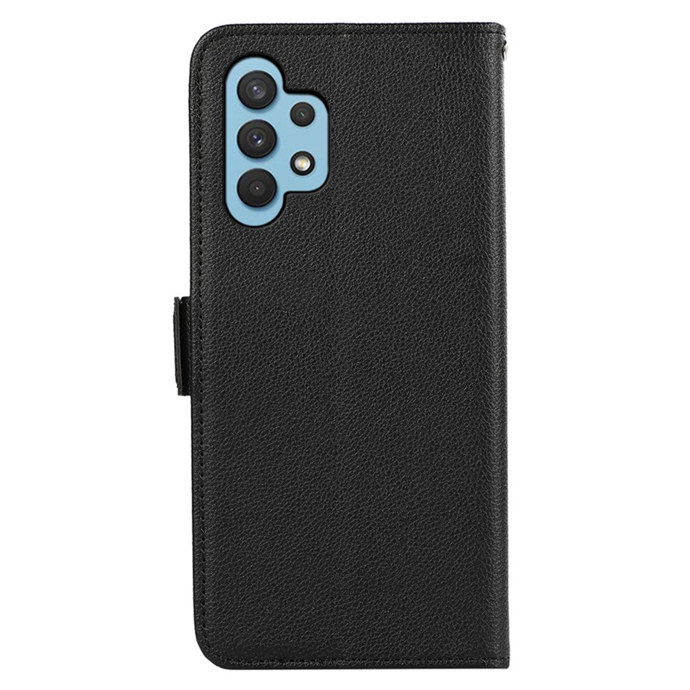 ABEEL Wallet Phone Stand Case for Samsung Galaxy A32 4G (EU Version) PU Leather RFID Blocking Phone Shell