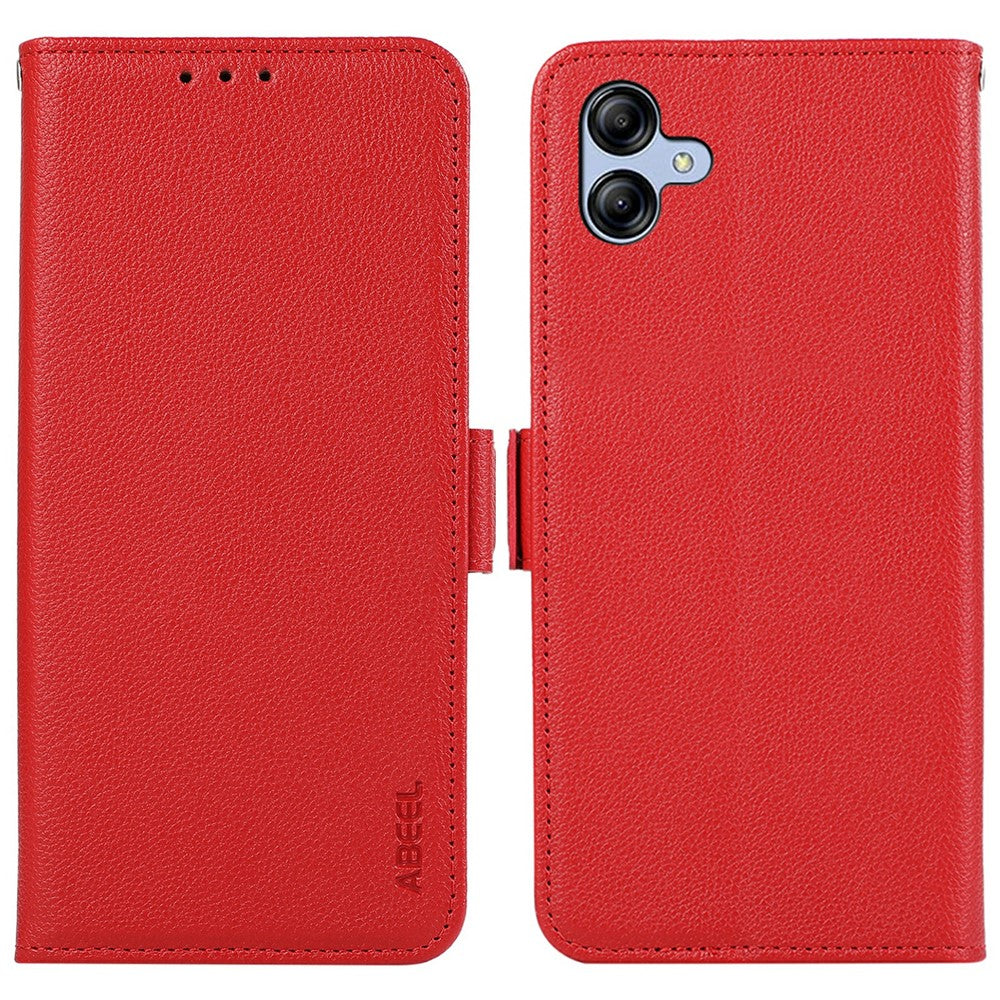 ABEEL Til Samsung Galaxy A04 4G (164,4 x 76,3 x 9,1 mm) RFID Blokerende Pung Cover PU Læder Etui
