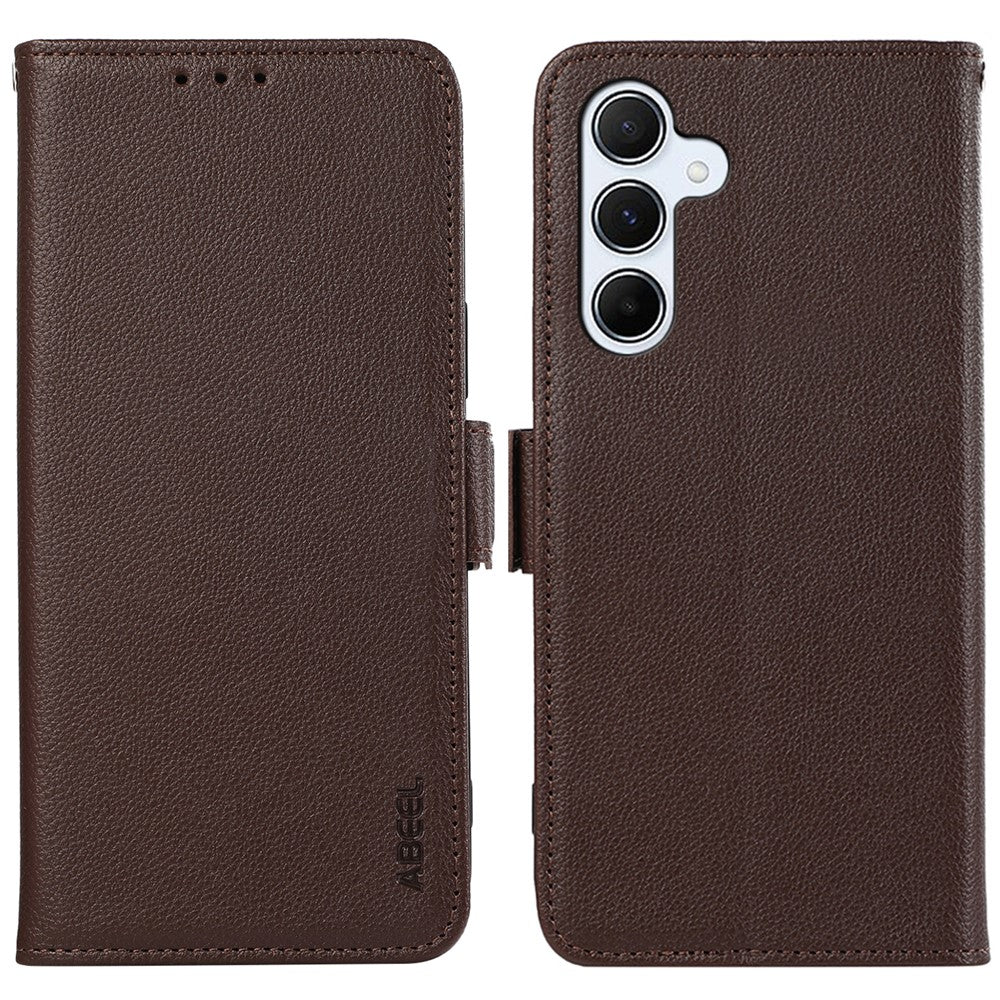 ABEEL For Samsung Galaxy A04s 4G (164.7mm) / A13 5G Case Litchi Texture RFID Blocking Leather Phone Cover