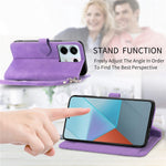 For Xiaomi Redmi Note 13 Pro 5G / Poco X6 5G Zipper Wallet Case with Strap Flower Imprint PU Leather Phone Cover