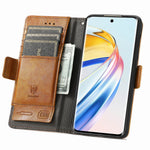 For Honor X9b 5G / X50 5G / Magic6 Lite 5G Phone Cases CASENEO PU Leather Cover Stand with RFID Blocking Wallet