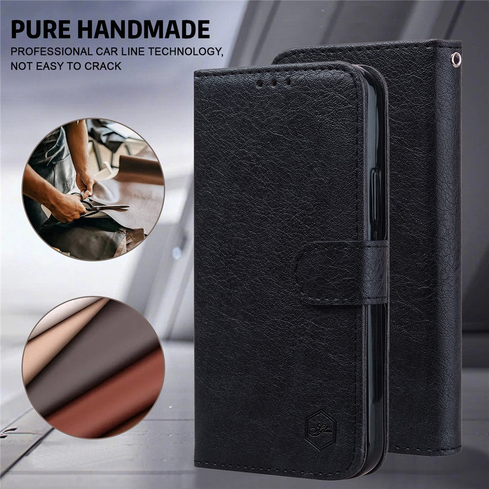 For Xiaomi Redmi A3 / Poco C61 4G Case Solid Color Leather Folding Stand Wallet Leather Phone Cover