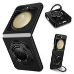 For Samsung Galaxy Z Flip5 5G Magnetic Case Invisible Kickstand PC+TPU Phone Cover