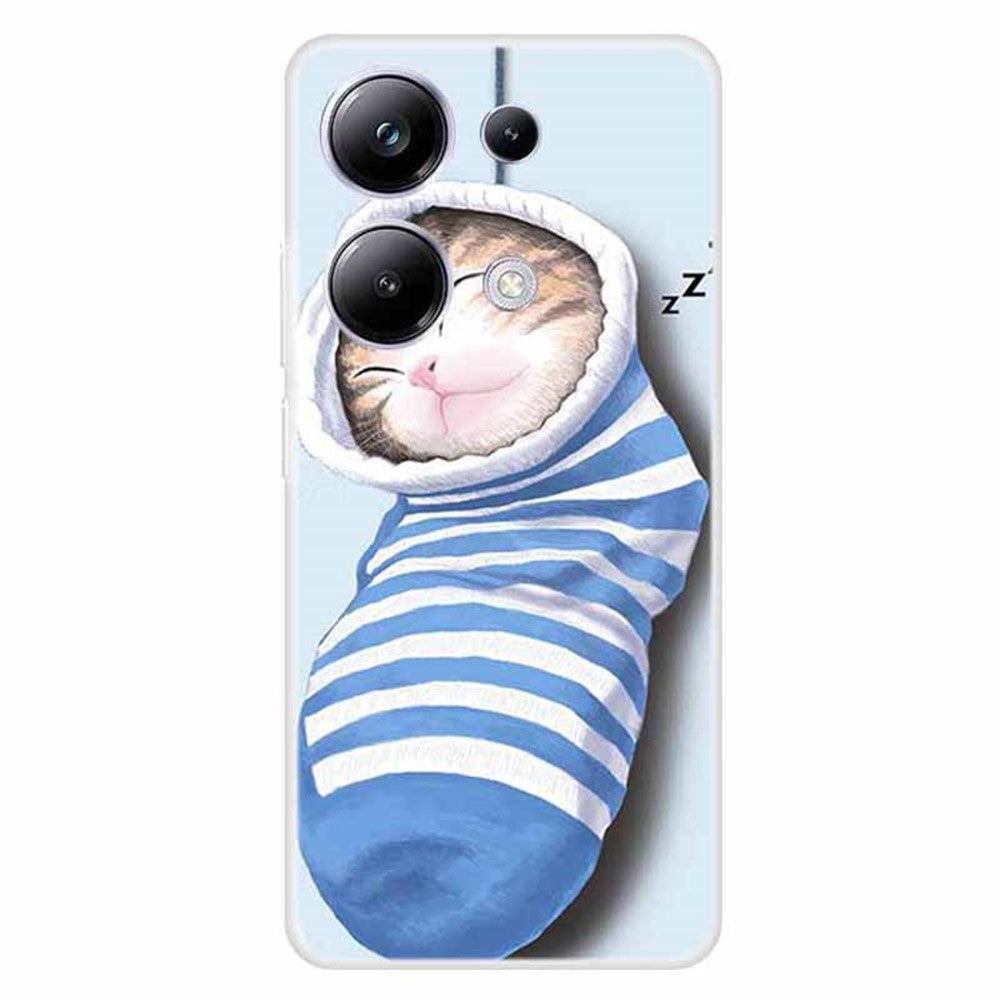 For Xiaomi Redmi Note 13 Pro 4G / Poco M6 Pro 4G Case TPU Pattern Printing Phone Cover