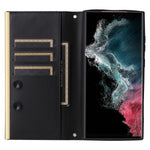 Samsung Galaxy S22 Ultra 5G-pungcover i PU-læder med skulderrem