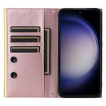 For Samsung Galaxy S23 FE Case PU Leather Suction Cup Phone Cover with Shoulder Strap