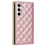 For Samsung Galaxy S23 FE Case PU Leather Suction Cup Phone Cover with Shoulder Strap