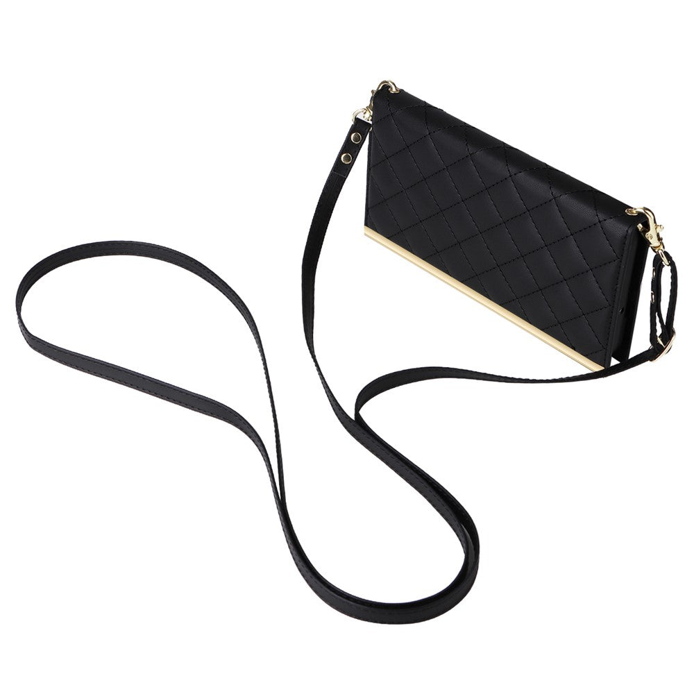 For Samsung Galaxy S21 5G / 4G Case PU Leather Stand Wallet Phone Cover with Shoulder Strap