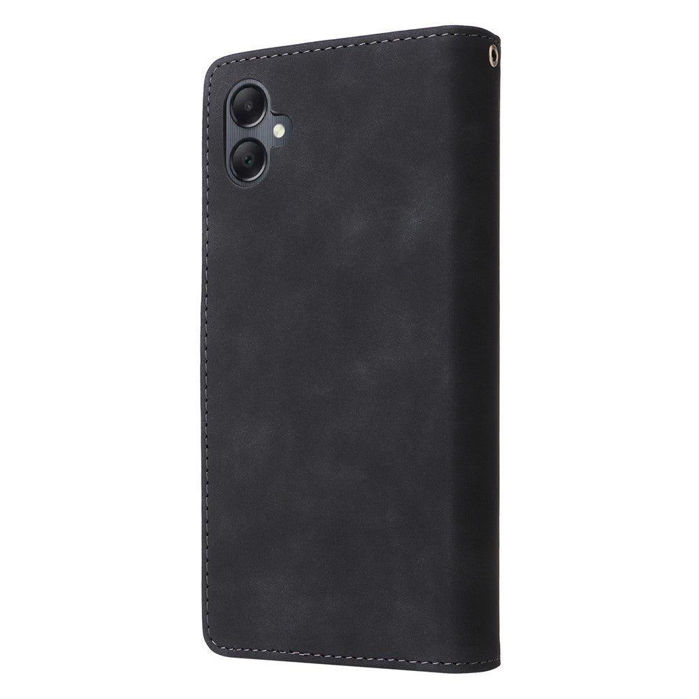 For Samsung Galaxy A05 4G Case Multiple Card Slots Anti-fall Zipper Pocket Leather Phone Cover