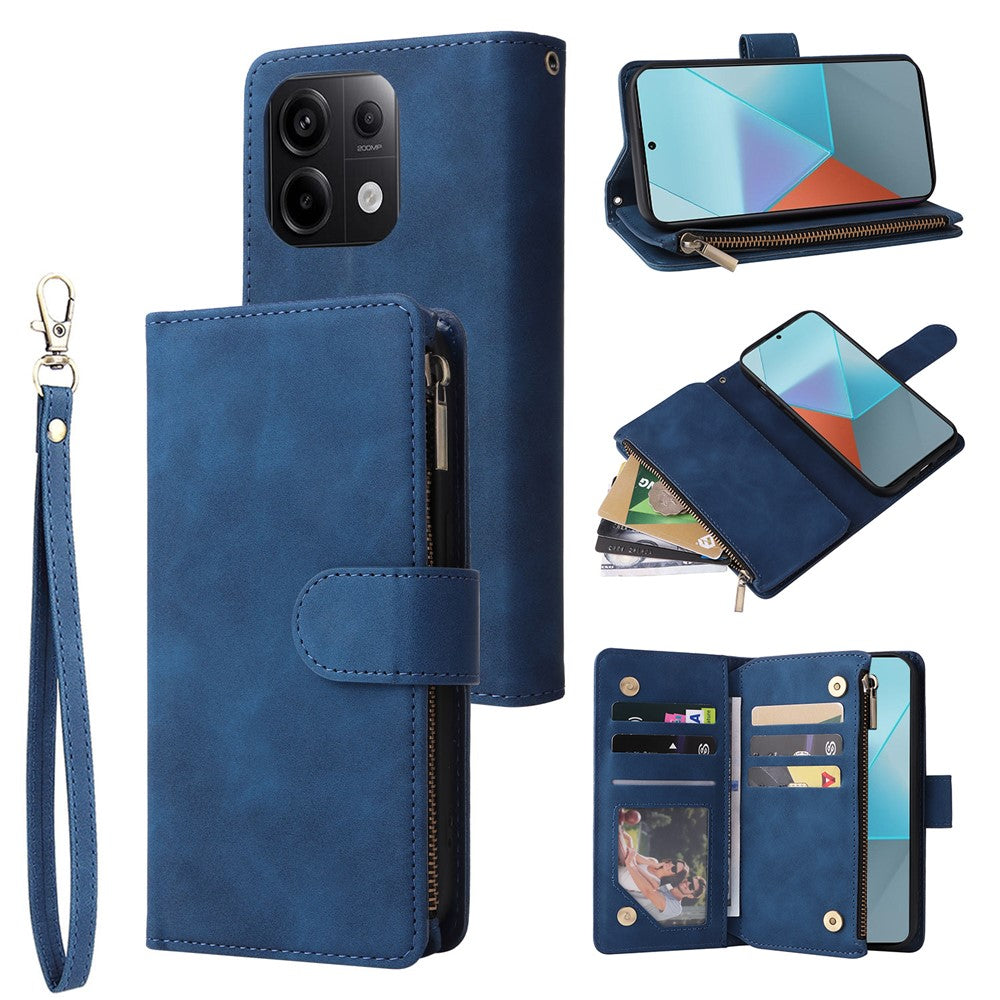 Xiaomi Redmi Note 13 Pro 5G / Poco X6 5G PU-läderplånboksfodral med flera kortplatser