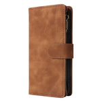For Xiaomi Redmi Note 13 Pro+ 5G Zipper Pocket Phone Case PU Leather Protection Stand Cover