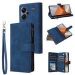 For Xiaomi Redmi Note 13 Pro+ 5G Zipper Pocket Phone Case PU Leather Protection Stand Cover