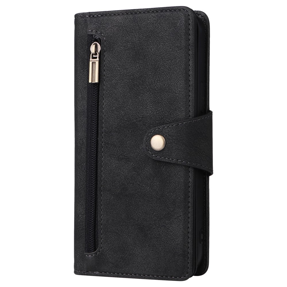 For iPhone 12 Pro Max Case Rivet Decor PU Leather Wallet Flip Phone Cover