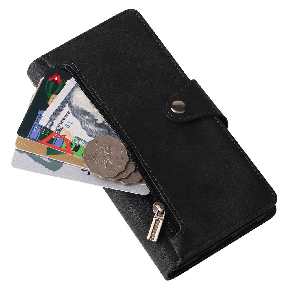 For iPhone 12 Pro Max Case Rivet Decor PU Leather Wallet Flip Phone Cover