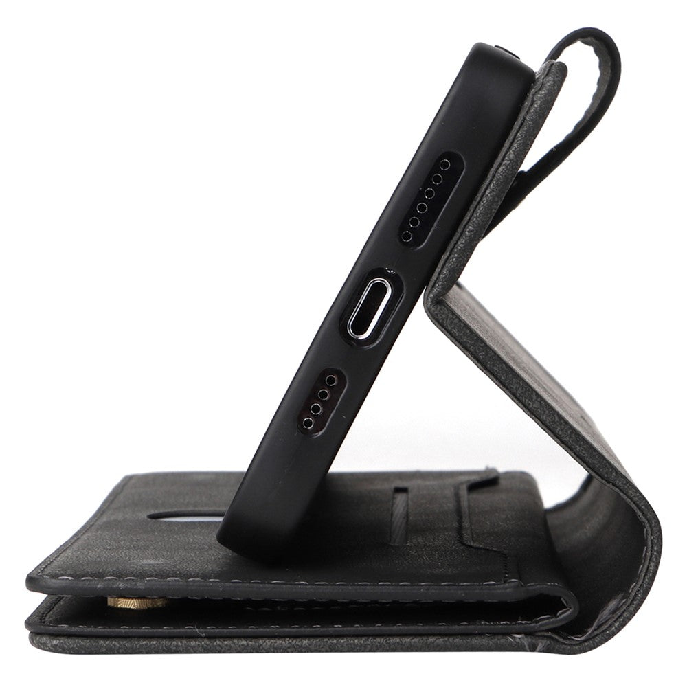 For iPhone 12 Pro Max Case Rivet Decor PU Leather Wallet Flip Phone Cover